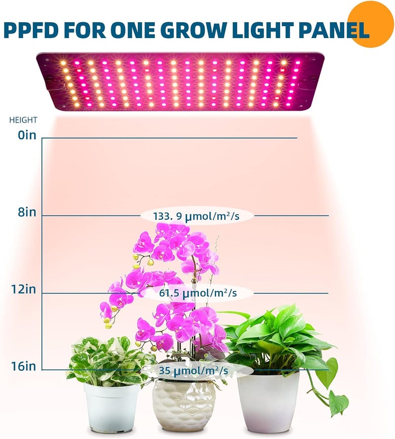 Barrina Grow Lights for Indoor Plants, 20W (2 x 10W) Full Spectrum Ultra-Thin Grow Light Panel with 3/6/12H Auto On/Off Timer for Hydroponics, Seedlings, Succulents, Veg, Flowers & More, 2-Pack - Image 5